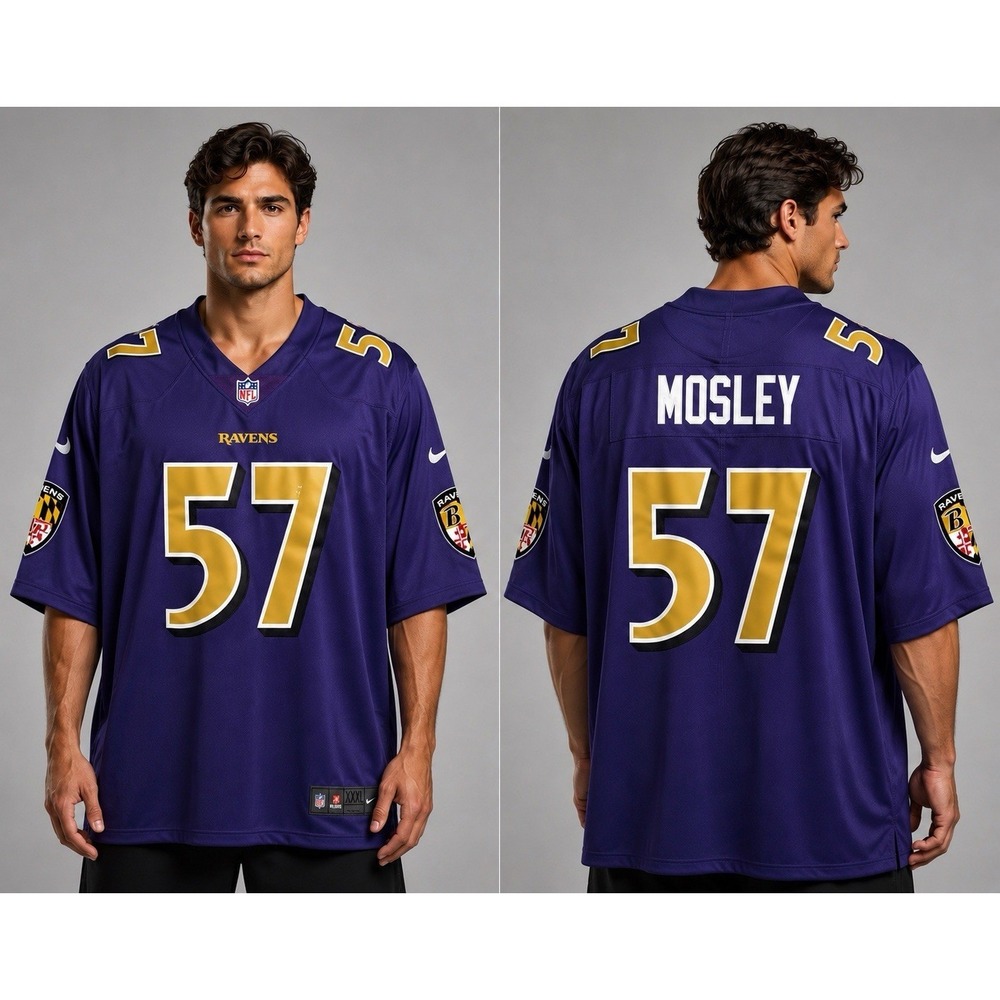 Nike Dri Fit On Field CJ Mosley #57 Baltimore Ravens Football Jersey Men's XXL